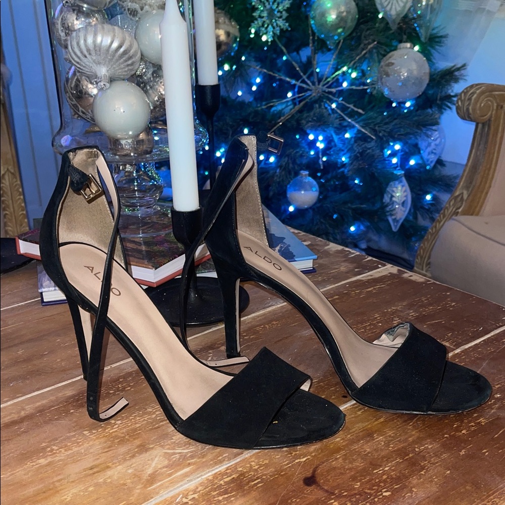 Aldo Elegant Black Strappy Heels
